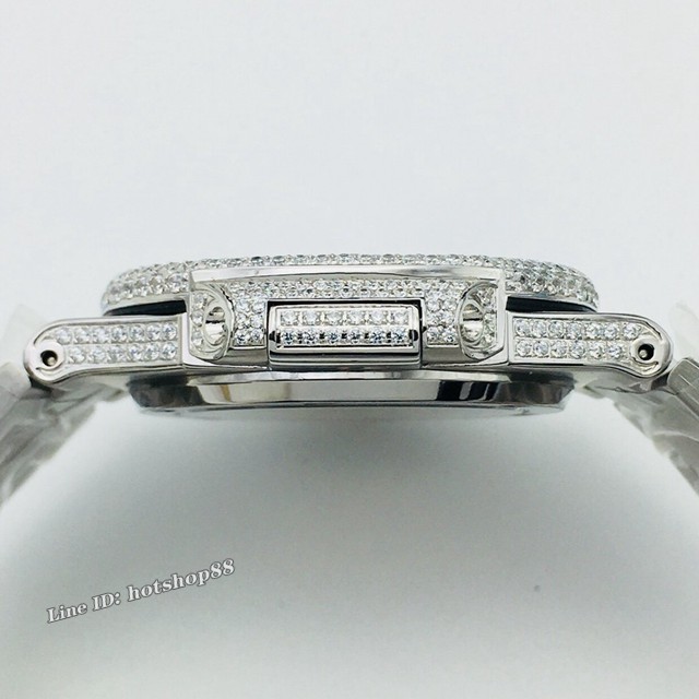 百达翡丽高端复刻男士腕表 PATEK PHILIPPE施华洛世奇美钻男士腕表 gjs1915